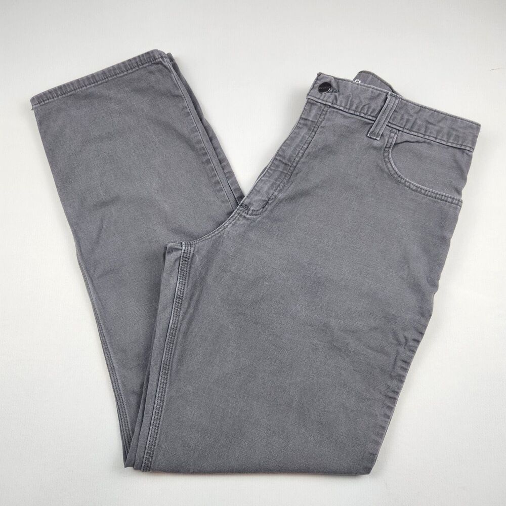 Carhartt Pants Mens 38x34 Gray Relaxed Fit Canvas Workwear Carpenter Utility